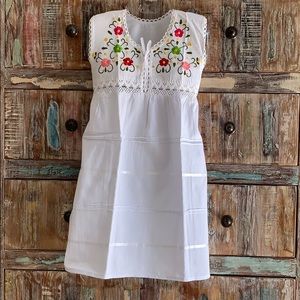 Girls Mexican Dress Hand Embroidered.
